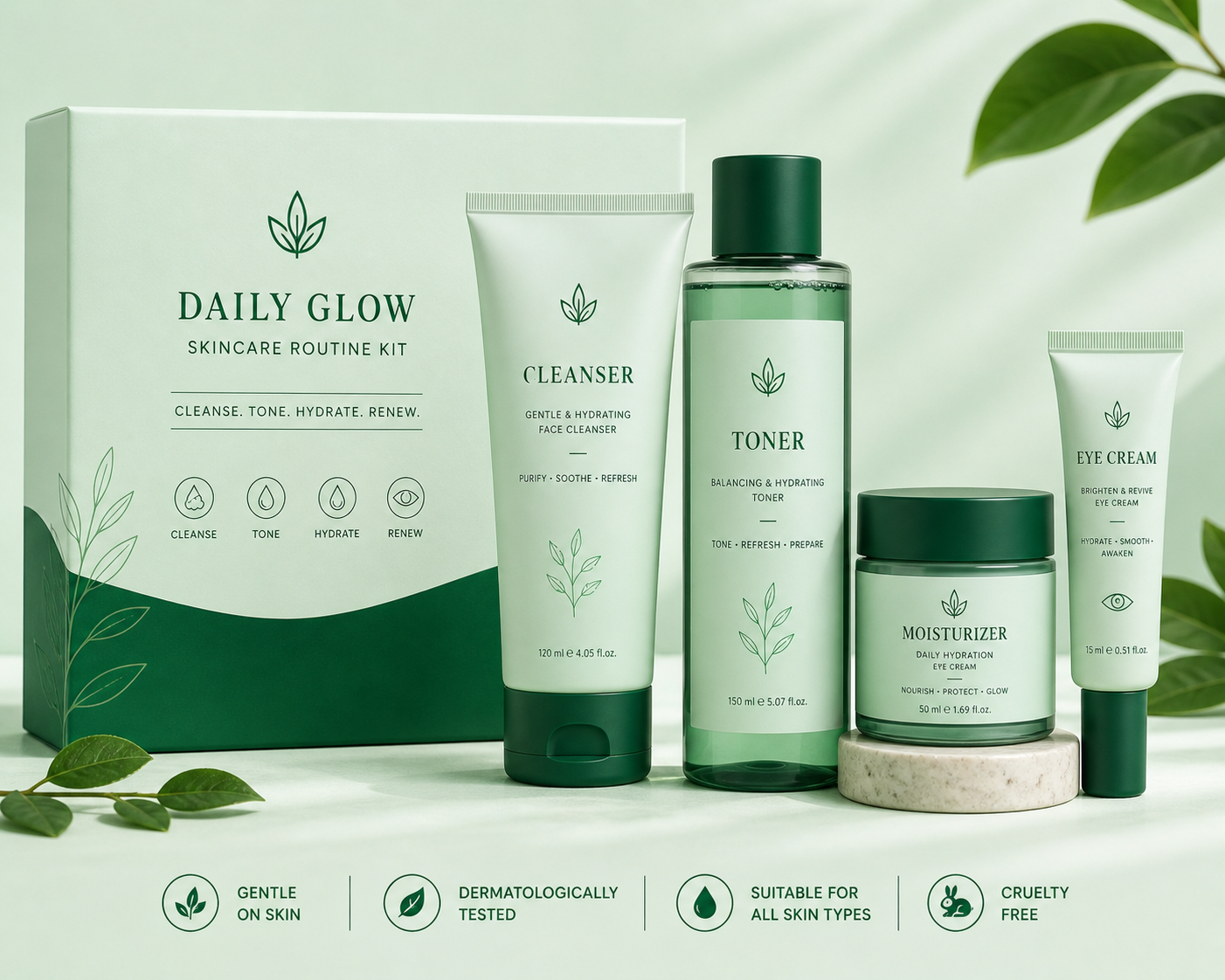 Daily Glow Skincare Routine Kit